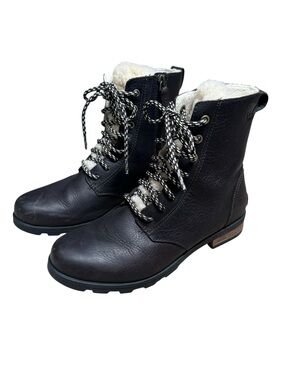 Sorel Emelie Genuine Shearling Short Lace Boot